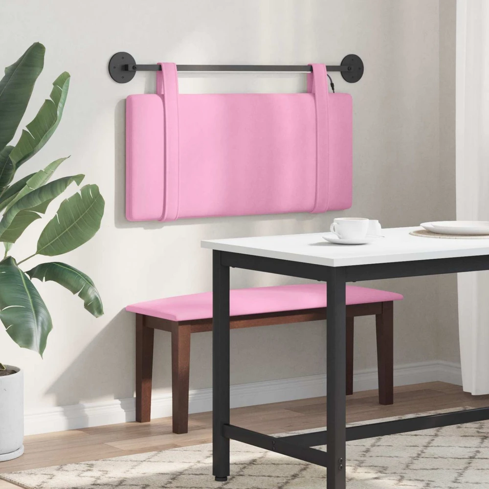 Pakabinamas lovos galvūgalis Rožinė Audinys