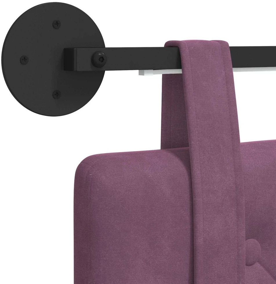 Pakabinamas lovos galvūgalis Su LED šviesa Violetinė Aksomas