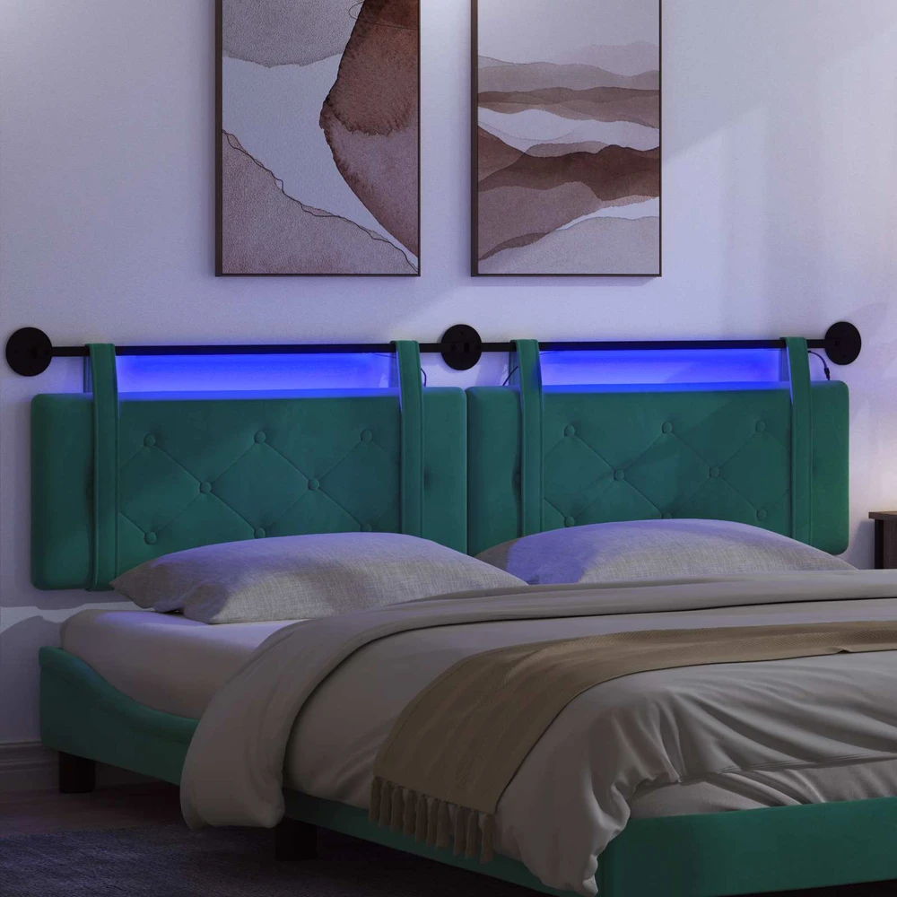 Pakabinamas lovos galvūgalis Su LED šviesa Turkio Aksomas