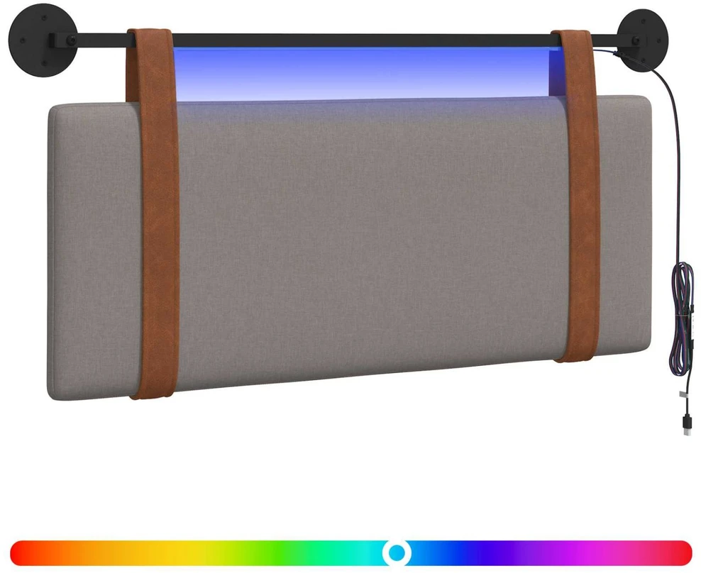 Pakabinamas lovos galvūgalis Taupe Antikinis PU
