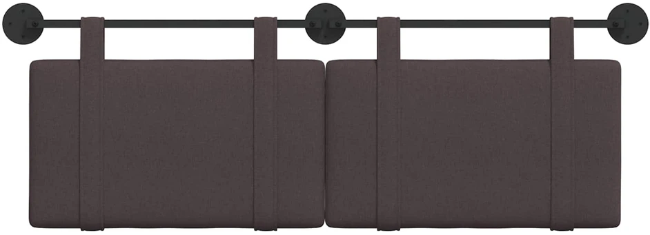 Pakabinamas lovos galvūgalis Tamsiai rudas Audinys