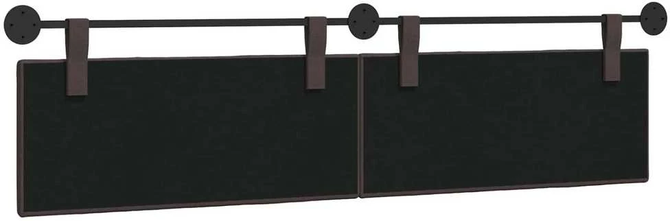 Pakabinamas lovos galvūgalis Tamsiai rudas Audinys