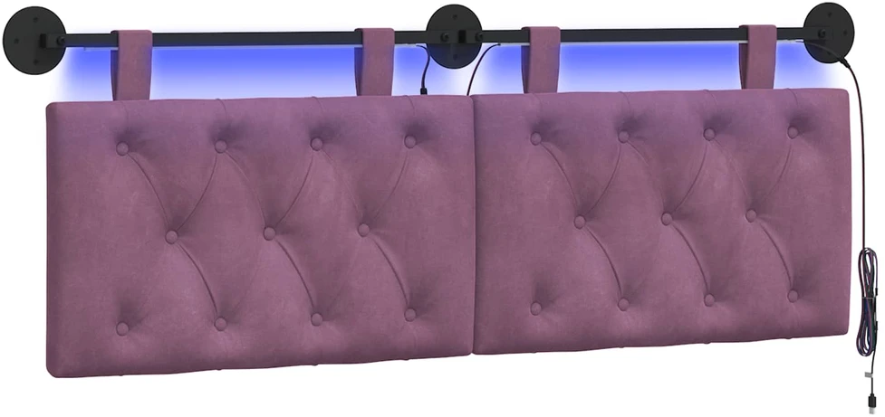Pakabinamas lovos galvūgalis Violetinė Aksomas