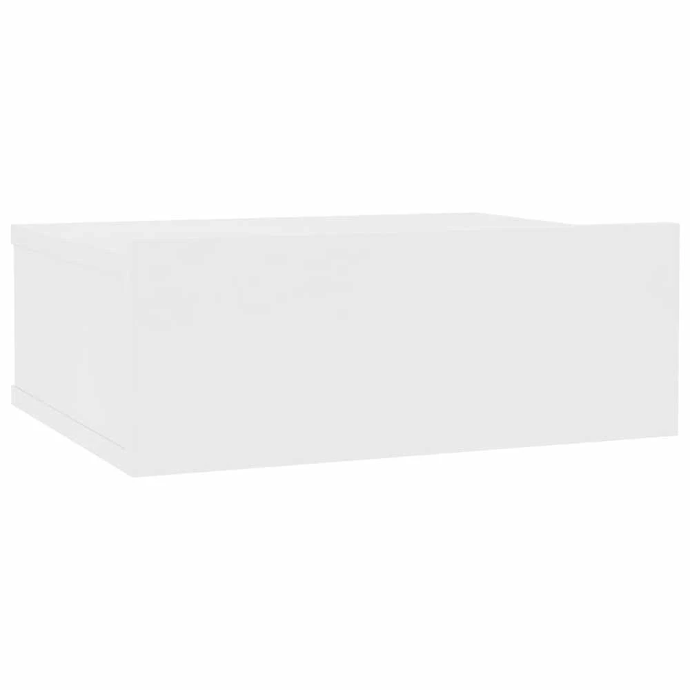 Pakabinamas naktinis staliukas, baltas, 40x30x15cm, mediena