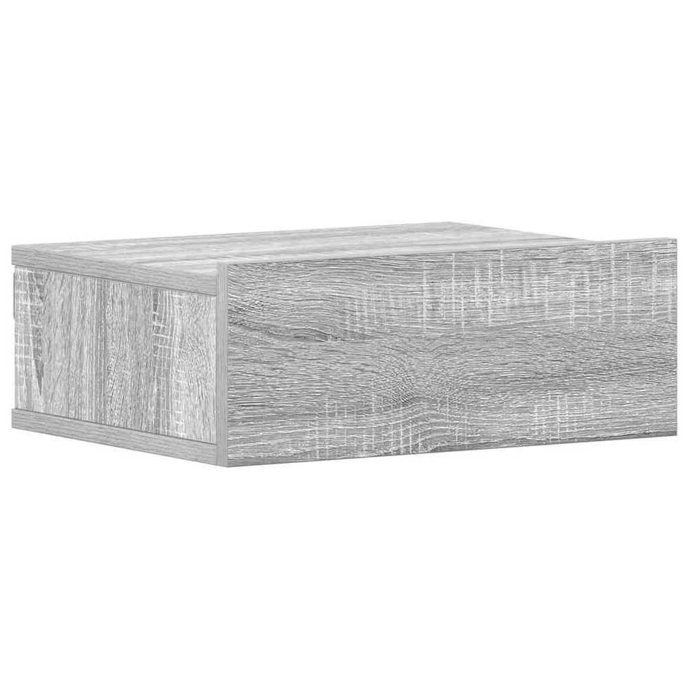 Pakabinamas naktinis staliukas, pilkas, 40x30x15cm, mediena