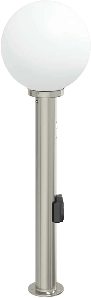 Pakabinamas šviestuvas Apsauginis šviestuvas su jutikliu ir lizdu, 80 cm, nerūdijantis plienas, IP44