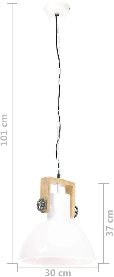 Pakabinamas šviestuvas, baltas, 30cm, 25W, apskritas, E27