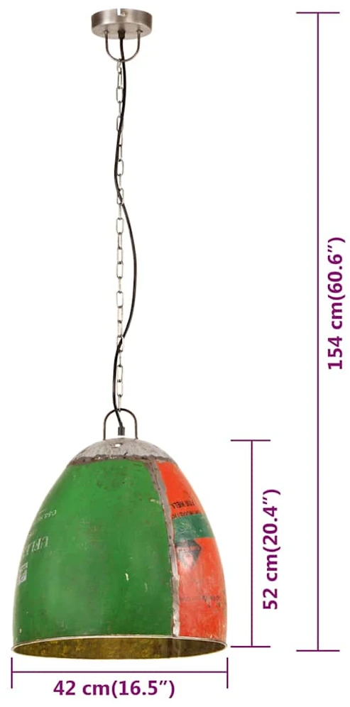 Pakabinamas šviestuvas, įvairių spalvų, 25W, 42cm, E27