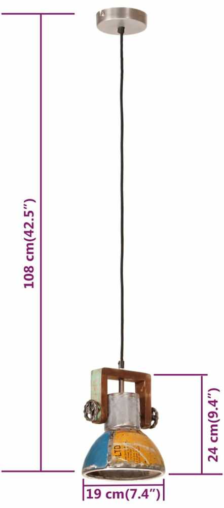 Pakabinamas šviestuvas, įvairių spalvų, 25W, 19cm, E27