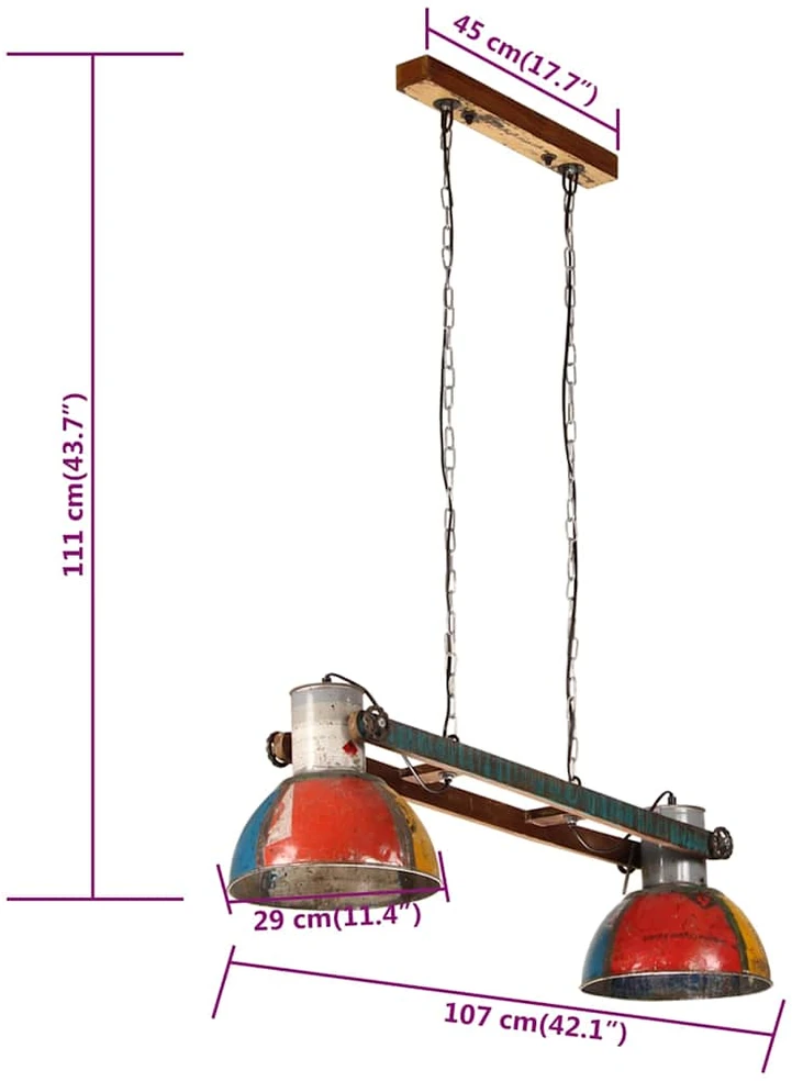 Pakabinamas šviestuvas, įvairių spalvų, 25W, 111cm, E27