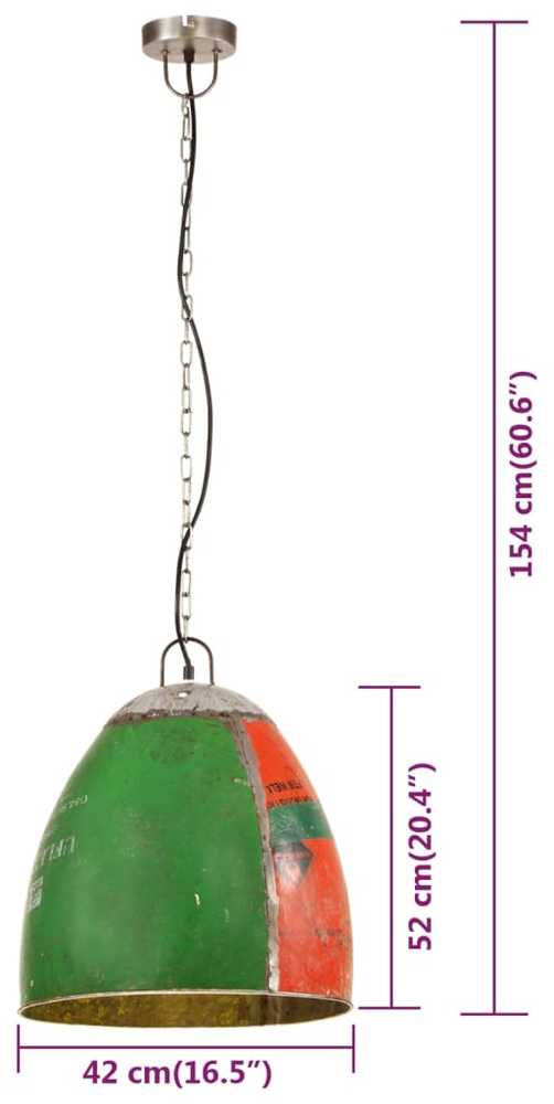 Pakabinamas šviestuvas, įvairių spalvų, 25W, 42cm, E27
