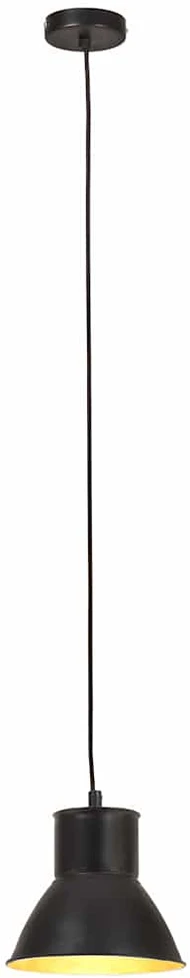 Pakabinamas šviestuvas, juodas, 17cm, 25W, apskritas, E27