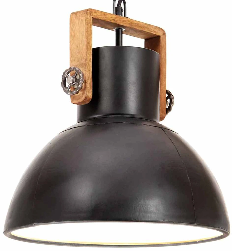 Pakabinamas šviestuvas, juodas, 30cm, 25W, apskritas, E27