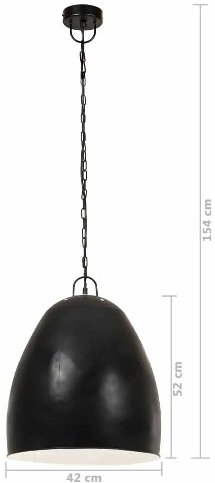 Pakabinamas šviestuvas, juodas, 42cm, 25W, apskritas, E27