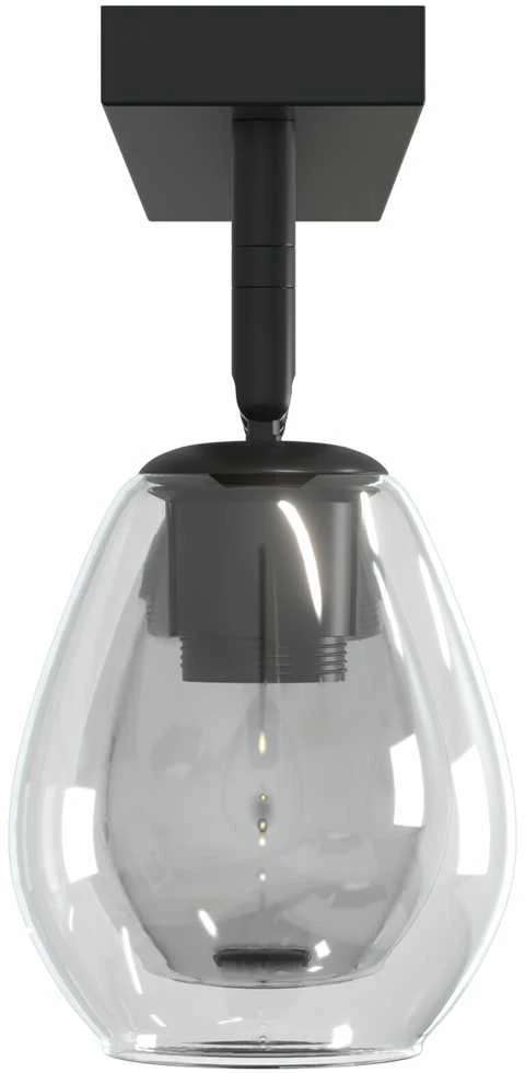 Pakabinamas šviestuvas Lubų prožektorius Juoda 54 x 13 x 26 cm Stiklas ir metalas