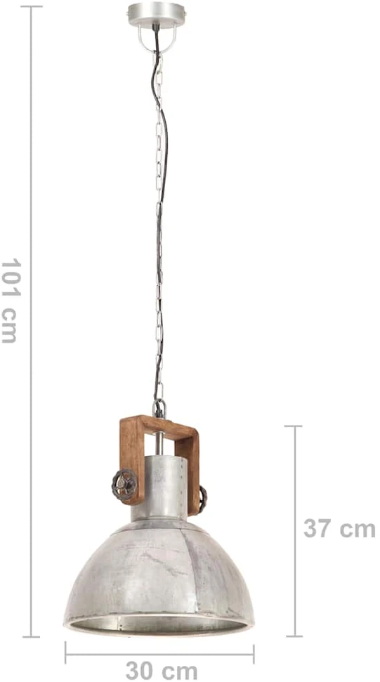 Pakabinamas šviestuvas, sidabrinis, 30cm, 25W, apskritas, E27