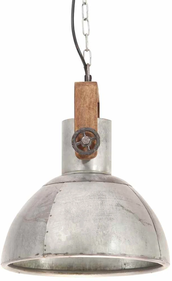 Pakabinamas šviestuvas, sidabrinis, 30cm, 25W, apskritas, E27