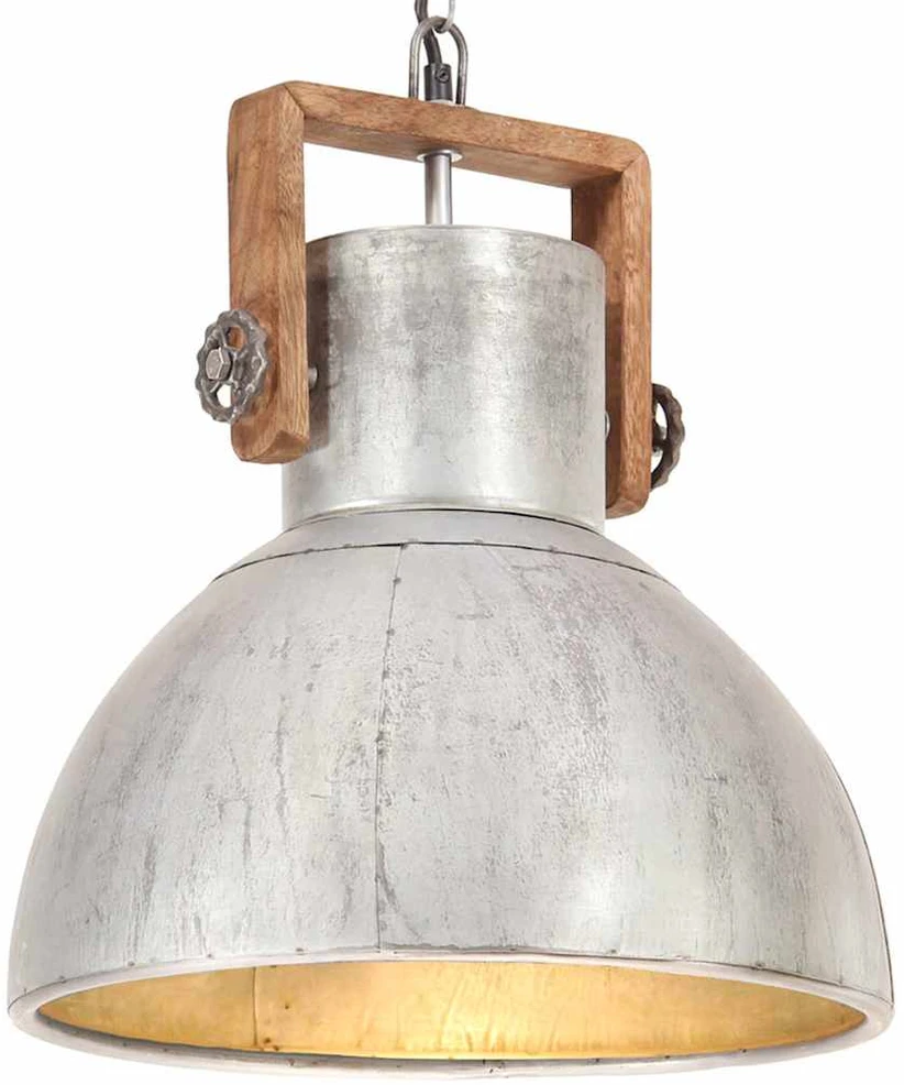 Pakabinamas šviestuvas, sidabrinis, 40cm, 25W, apskritas, E27