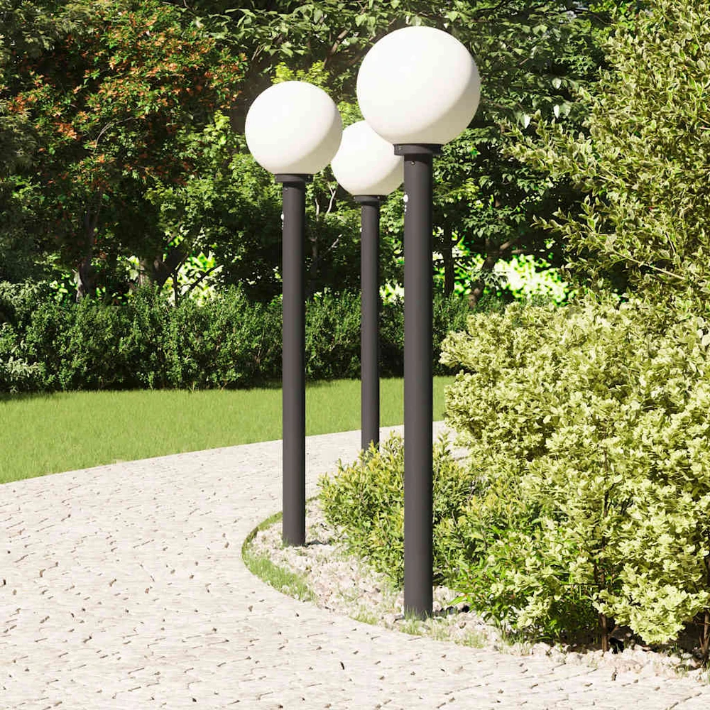 Pakabinamas šviestuvas Stulpeliniai šviestuvai su jutikliu, 3 vnt., 120 cm, juodi, IP44