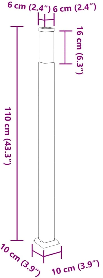 Pakabinamas šviestuvas Šviestuvai stulpeliams, 3 vnt., 110 cm, juodi, IP44