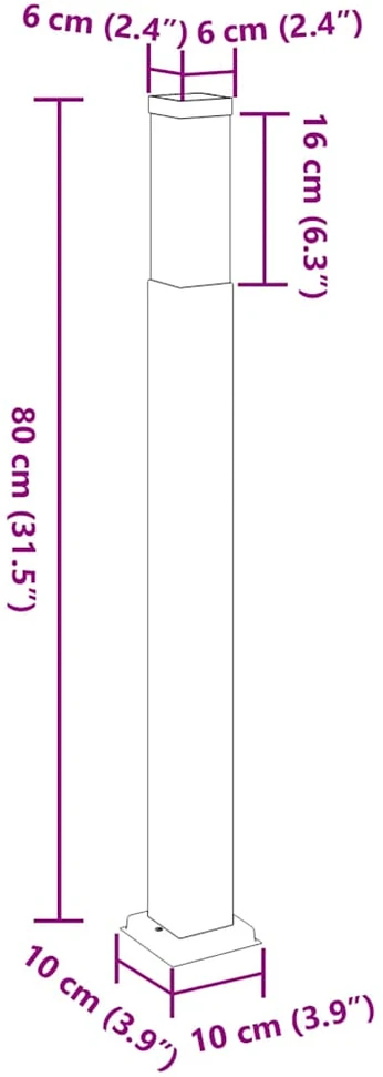 Pakabinamas šviestuvas Šviestuvai stulpeliams, 3 vnt., 80 cm, nerūdijantis plienas, IP44