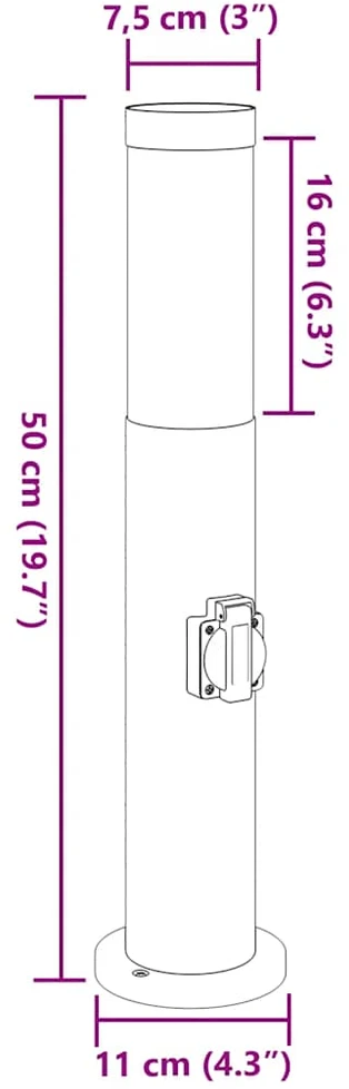 Pakabinamas šviestuvas Šviestuvai su išleidimo anga, 3 vnt., 50 cm, nerūdijantis plienas, IP44