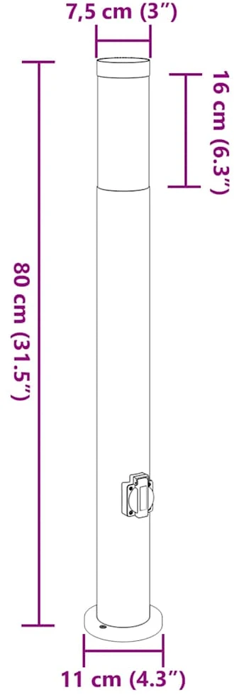 Pakabinamas šviestuvas Šviestuvai su išleidimo anga, 3 vnt., 80 cm, nerūdijantis plienas, IP44