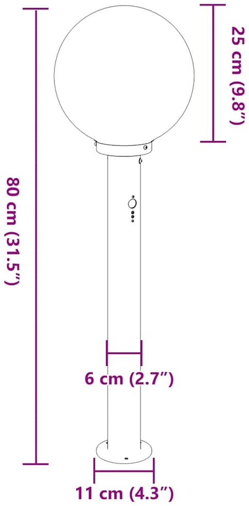 Pakabinamas šviestuvas Šviestuvai su jutikliu, 3 vnt., 80 cm, nerūdijantis plienas, IP44