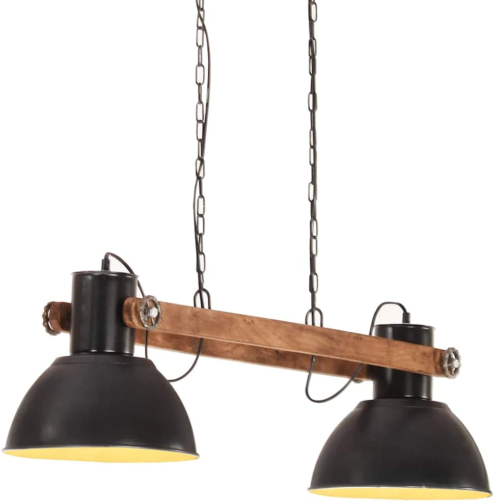 Pakabinamas šviestuvas, visiškai juodas, 109cm, 25W, E27