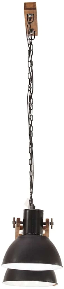 Pakabinamas šviestuvas, visiškai juodas, 109cm, 25W, E27