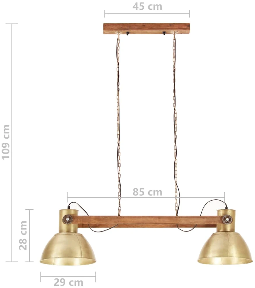 Pakabinamas šviestuvas, žalvario, 109cm, 25W, E27
