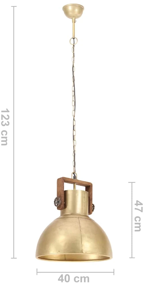 Pakabinamas šviestuvas, žalvario, 40cm, 25W, apskritas, E27