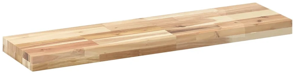 Pakabinamos lentynos, 2 vnt., 100x20x4 cm, neapdorota akacijos masyvo mediena