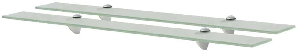 Pakabinamos lentynos, 2vnt., 80x20cm, stiklas, 8mm (243799x2)