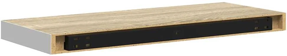 Pakabinamos lentynos, 2vnt., ąžuolo/baltos, 60x23,5x3,8cm, MDF