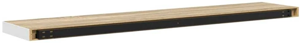 Pakabinamos lentynos, 2vnt., ąžuolo/baltos, 120x23,5x3,8cm, MDF