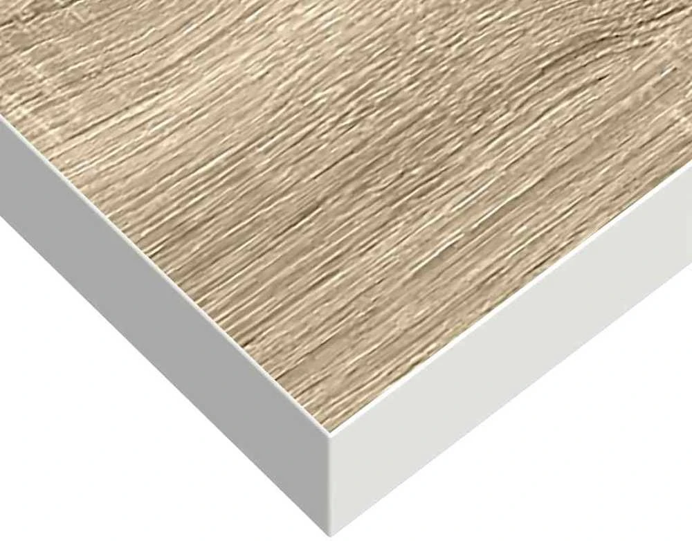 Pakabinamos lentynos, 2vnt., ąžuolo/baltos, 120x23,5x3,8cm, MDF