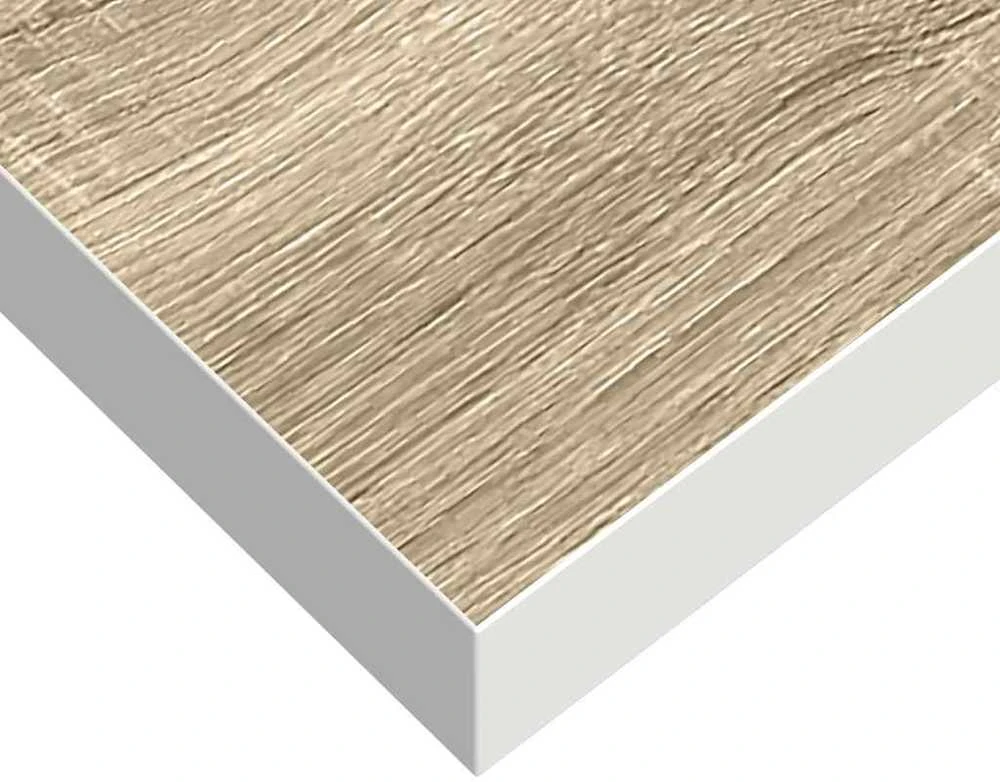 Pakabinamos lentynos, 2vnt., ąžuolo/baltos, 80x23,5x3,8cm, MDF