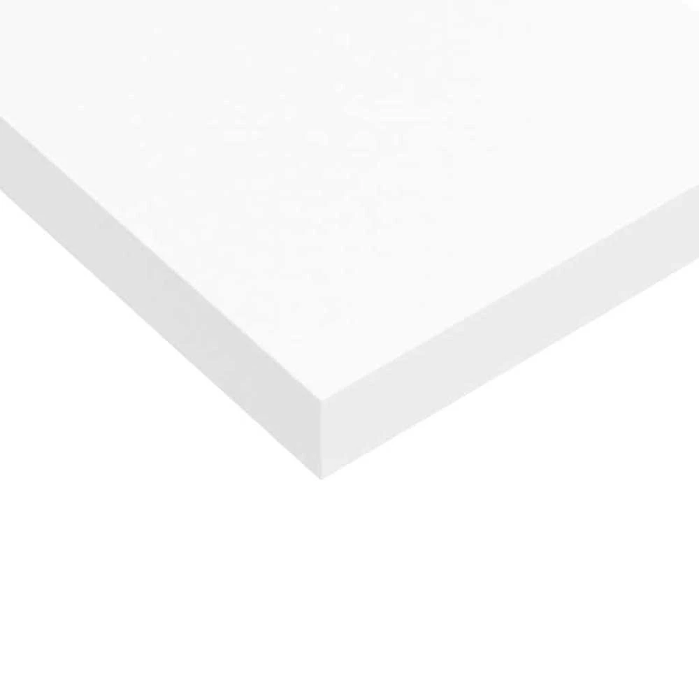 Pakabinamos lentynos, 2vnt., baltos, 120x23,5x3,8cm, MDF