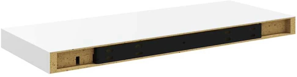 Pakabinamos lentynos, 2vnt., baltos, 60x23,5x3,8cm, MDF