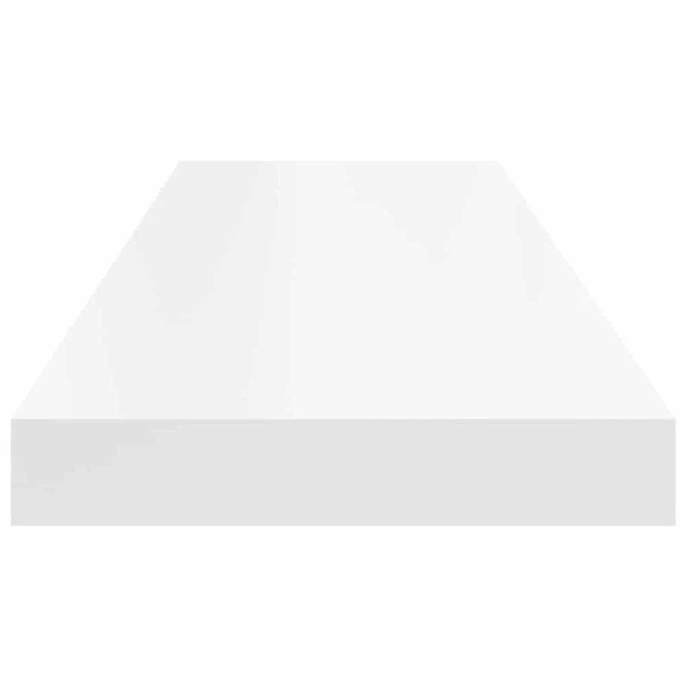 Pakabinamos lentynos, 2vnt., baltos, 80x23,5x3,8cm, MDF