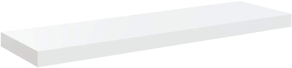 Pakabinamos lentynos, 2vnt., baltos, 80x23,5x3,8cm, MDF