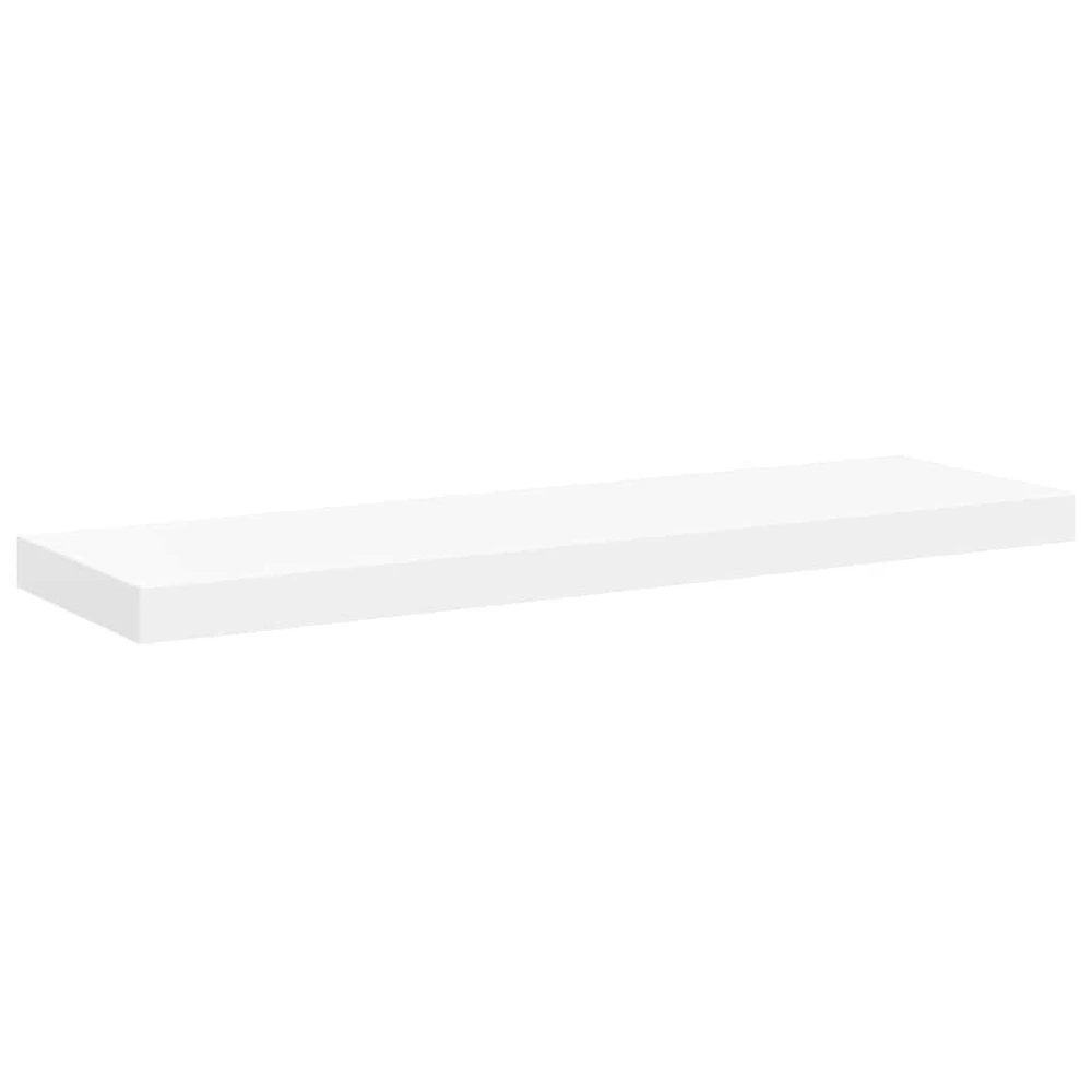 Pakabinamos lentynos, 2vnt., baltos, 80x23,5x3,8cm, MDF