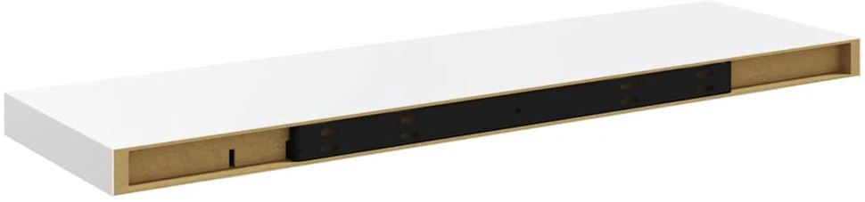 Pakabinamos lentynos, 2vnt., baltos, 80x23,5x3,8cm, MDF