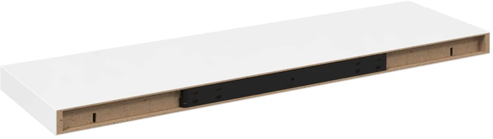 Pakabinamos lentynos, 2vnt., baltos, 80x23,5x3,8cm, MDF