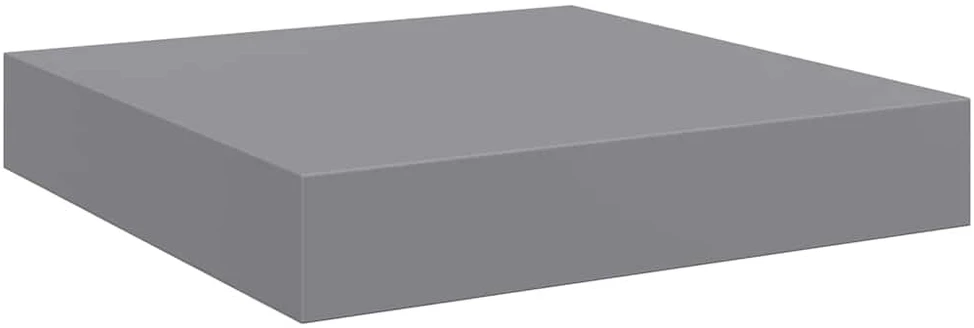 Pakabinamos lentynos, 2vnt., pilkos, 23x23,5x3,8cm, MDF