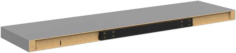 Pakabinamos lentynos, 2vnt., pilkos, 90x23,5x3,8cm, MDF