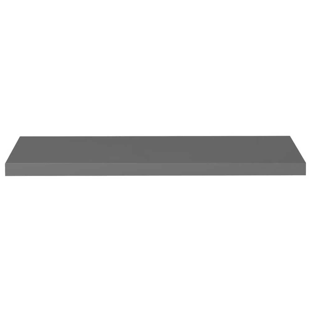 Pakabinamos lentynos, 2vnt., pilkos, 90x23,5x3,8cm, MDF