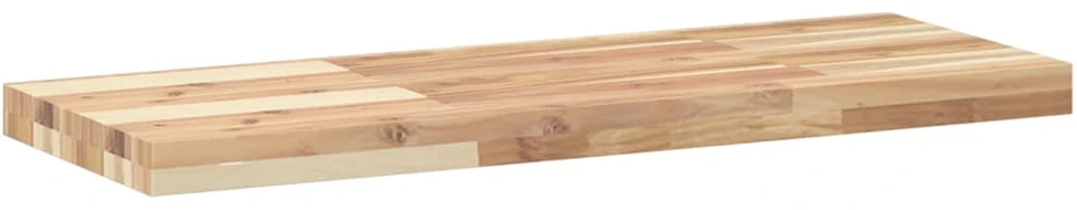 Pakabinamos lentynos, 3 vnt., 100x30x4 cm, neapdorota akacijos masyvo mediena