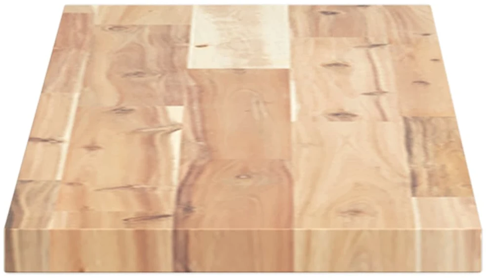 Pakabinamos lentynos, 4 vnt., 100x20x2 cm, neapdorota akacijos masyvo mediena